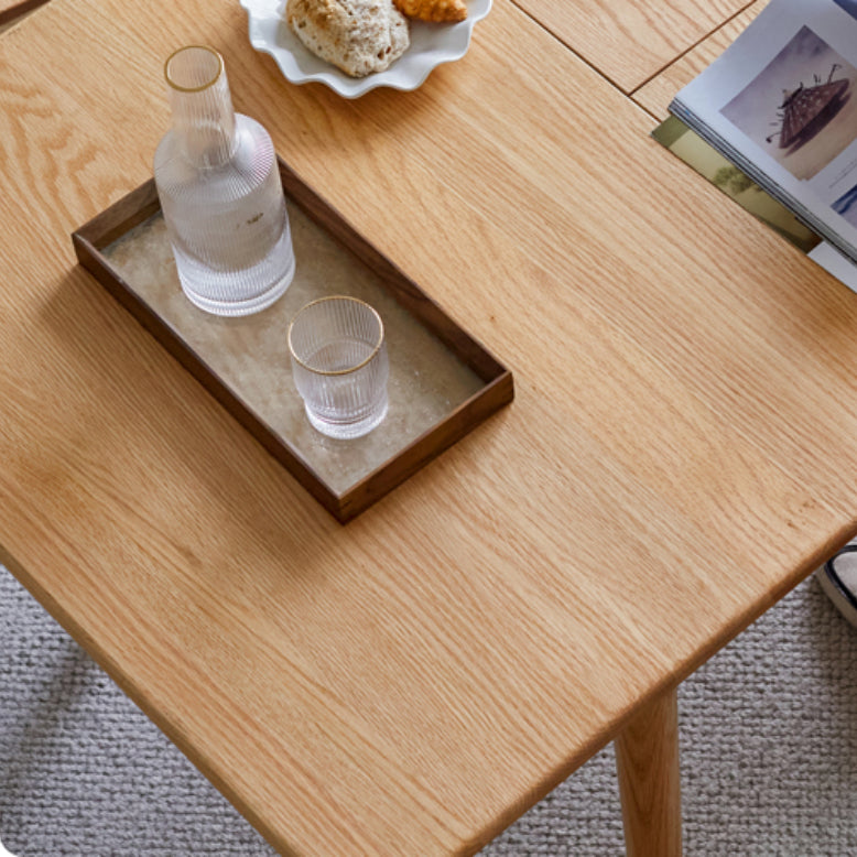 Modern Style Rectangle Extendable Wood Dining Table, 47.2" x 31.5" x 29.5"