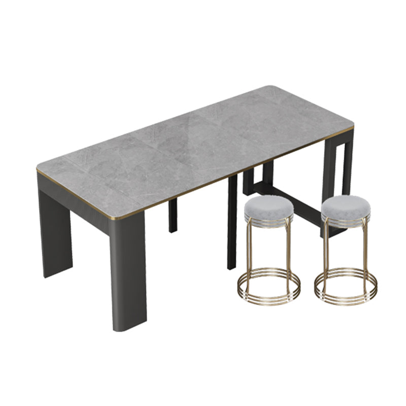 5/7/9 Pcs Contemporary Rectangle Shape Dinette Table with Armless Chair