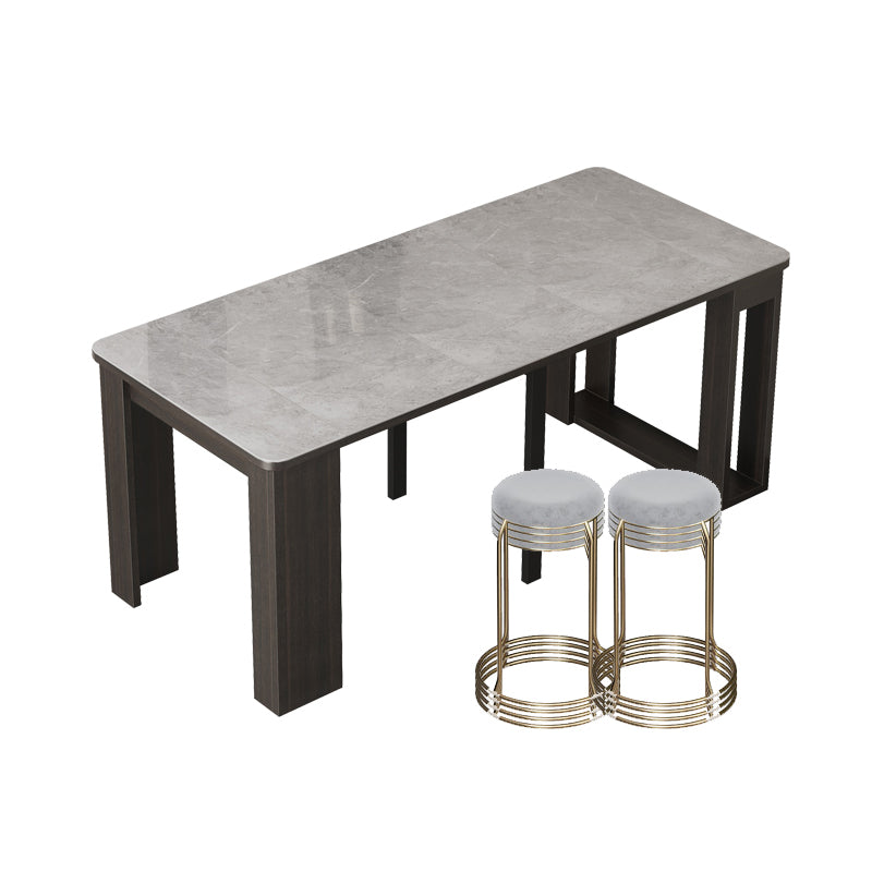 5/7/9 Pcs Contemporary Rectangle Shape Dinette Table with Armless Chair