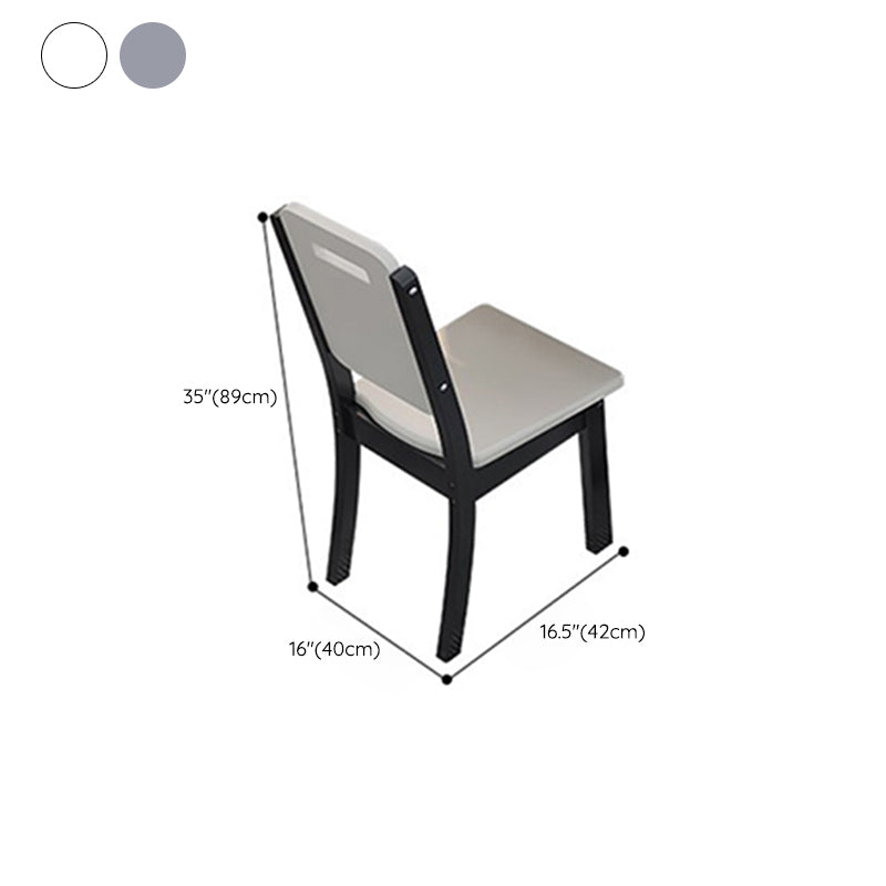 Modern Style Stone Set of 7 Round Shape Dining Furniture Set