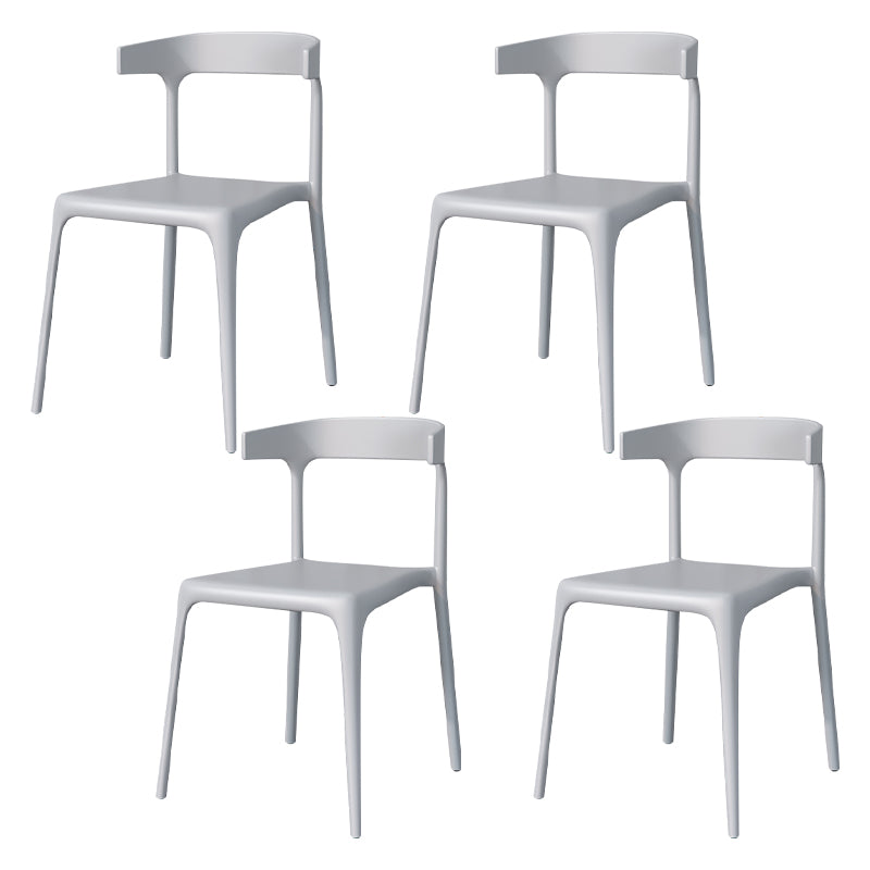 Nordic Stackable Backrest Acrylic Chair with Acrylic Legs for Dining Room