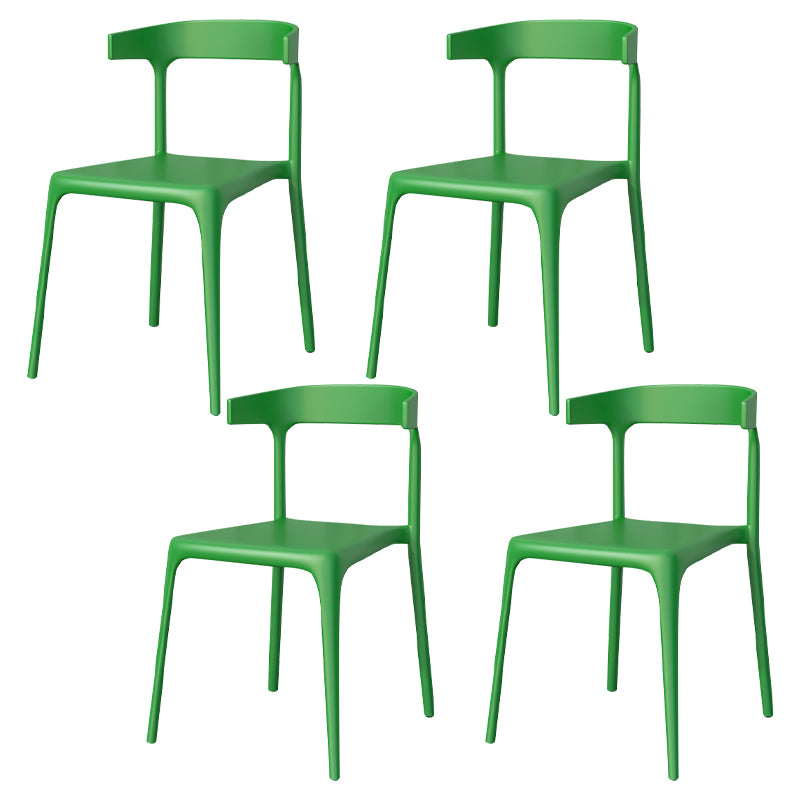 Nordic Stackable Backrest Acrylic Chair with Acrylic Legs for Dining Room