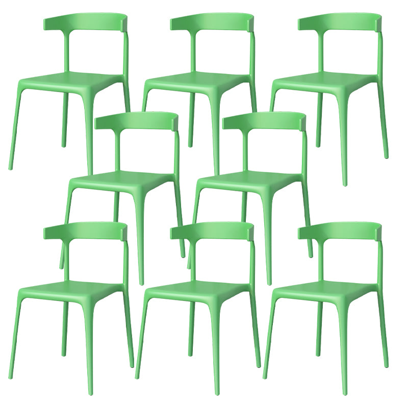 Nordic Stackable Backrest Acrylic Chair with Acrylic Legs for Dining Room