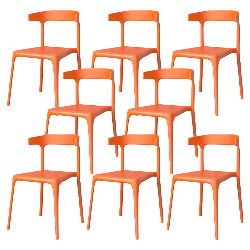 Nordic Stackable Backrest Acrylic Chair with Acrylic Legs for Dining Room