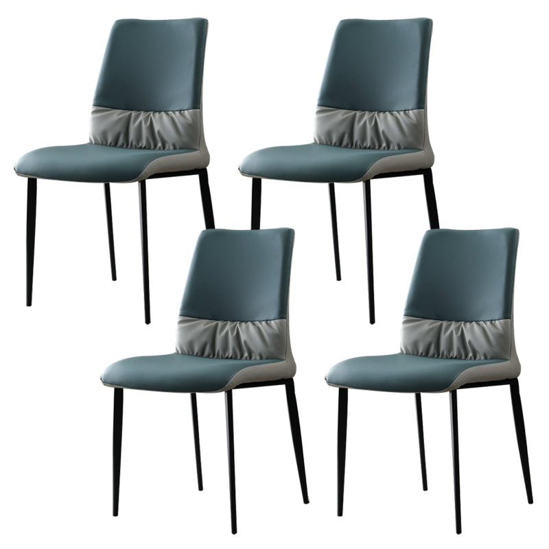 Nordic Armrest Backrest Cushion Chair with Metal Legs for Dining Room