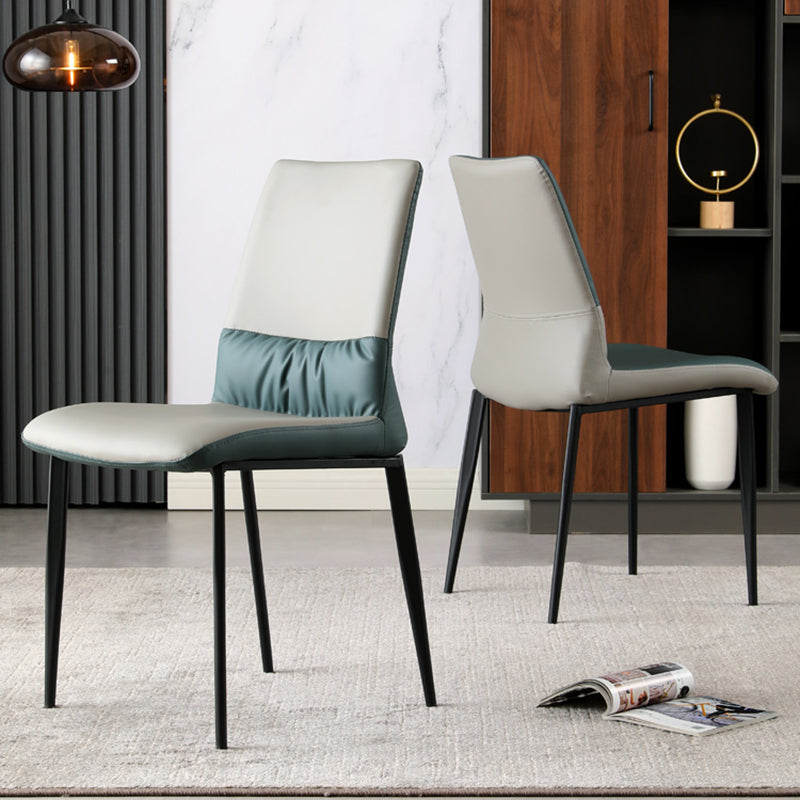 Nordic Armrest Backrest Cushion Chair with Metal Legs for Dining Room
