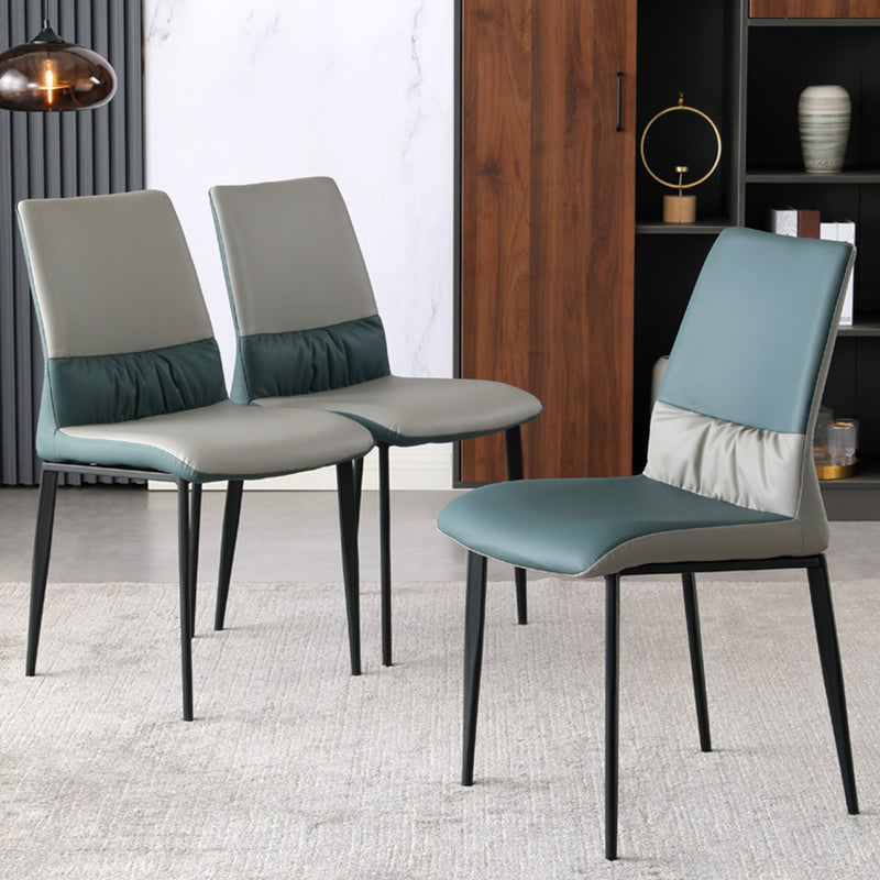 Nordic Armrest Backrest Cushion Chair with Metal Legs for Dining Room