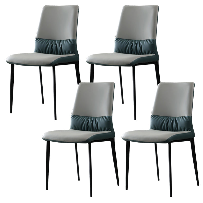 Nordic Armrest Backrest Cushion Chair with Metal Legs for Dining Room