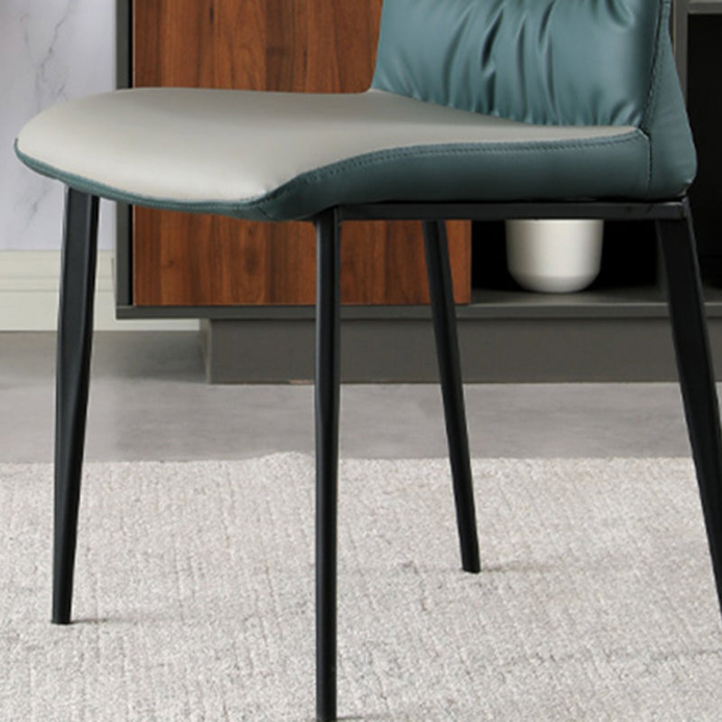 Nordic Armrest Backrest Cushion Chair with Metal Legs for Dining Room