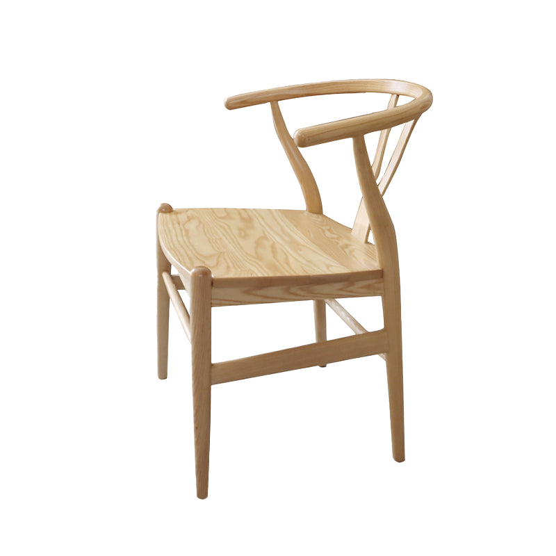 Solid Wood Frame Dining Arm Chair Modern Indoor Chair for Dining Room