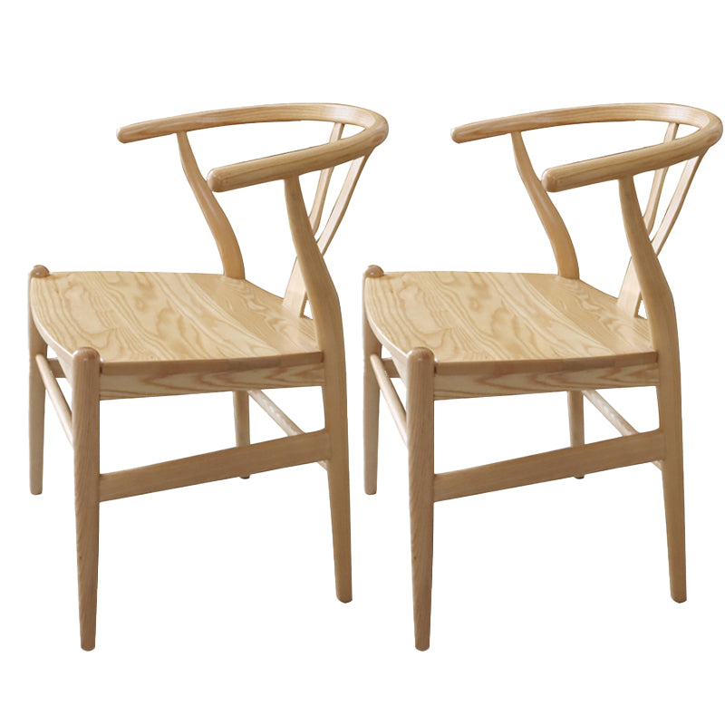 Solid Wood Frame Dining Arm Chair Modern Indoor Chair for Dining Room