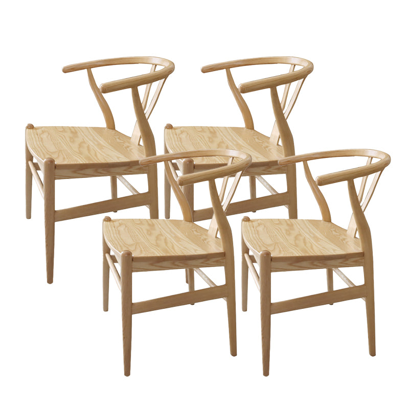 Solid Wood Frame Dining Arm Chair Modern Indoor Chair for Dining Room