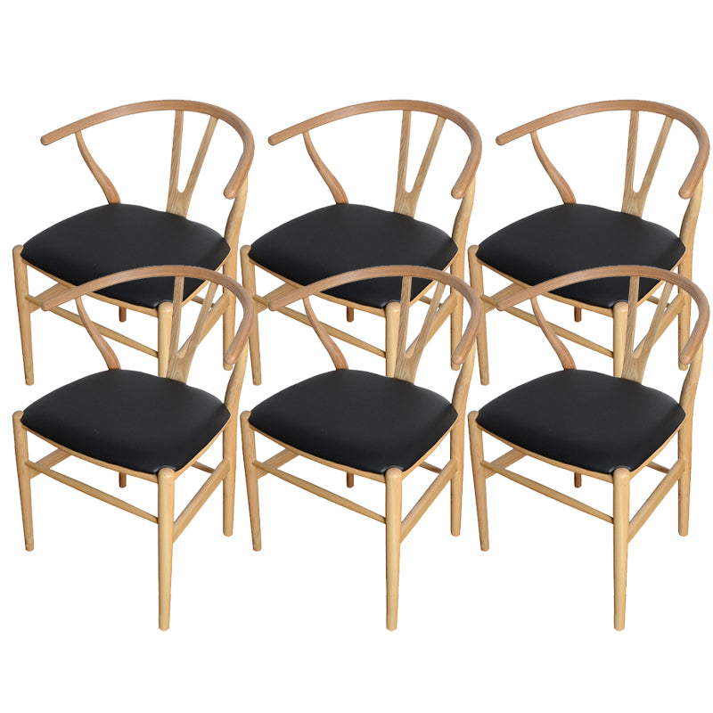 Solid Wood Frame Dining Arm Chair Modern Indoor Chair for Dining Room