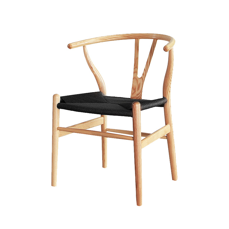 Solid Wood Frame Dining Arm Chair Modern Indoor Chair for Dining Room