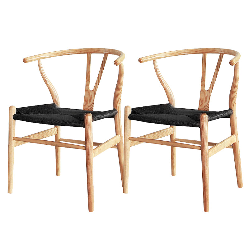 Solid Wood Frame Dining Arm Chair Modern Indoor Chair for Dining Room