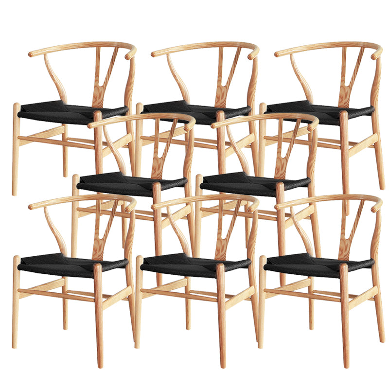 Solid Wood Frame Dining Arm Chair Modern Indoor Chair for Dining Room