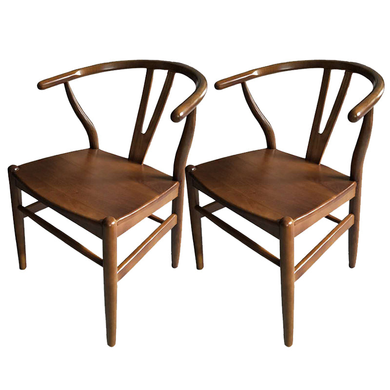 Solid Wood Frame Dining Arm Chair Modern Indoor Chair for Dining Room