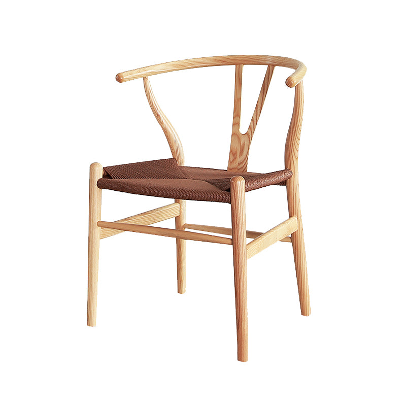 Solid Wood Frame Dining Arm Chair Modern Indoor Chair for Dining Room