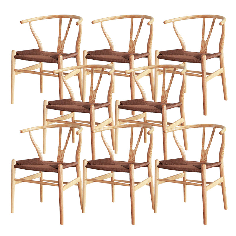 Solid Wood Frame Dining Arm Chair Modern Indoor Chair for Dining Room