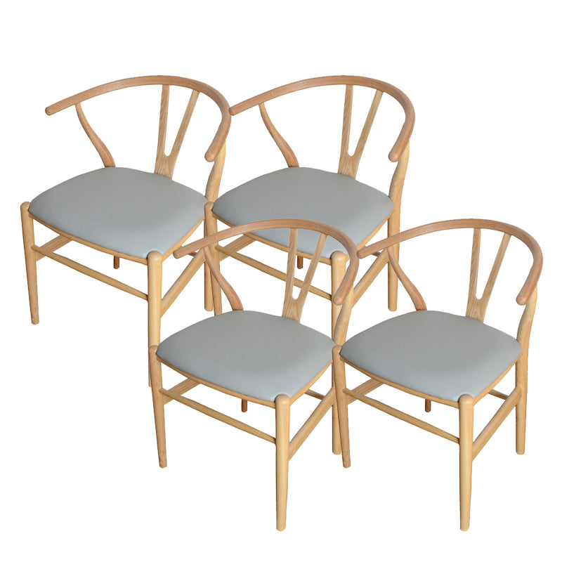 Solid Wood Frame Dining Arm Chair Modern Indoor Chair for Dining Room