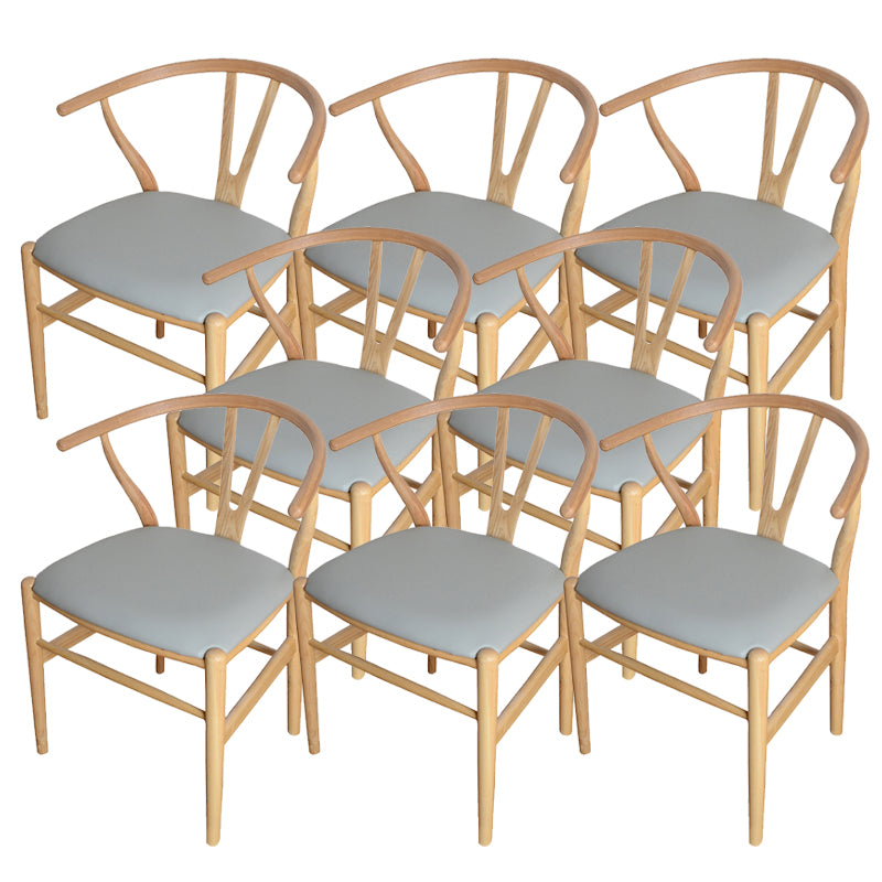 Solid Wood Frame Dining Arm Chair Modern Indoor Chair for Dining Room