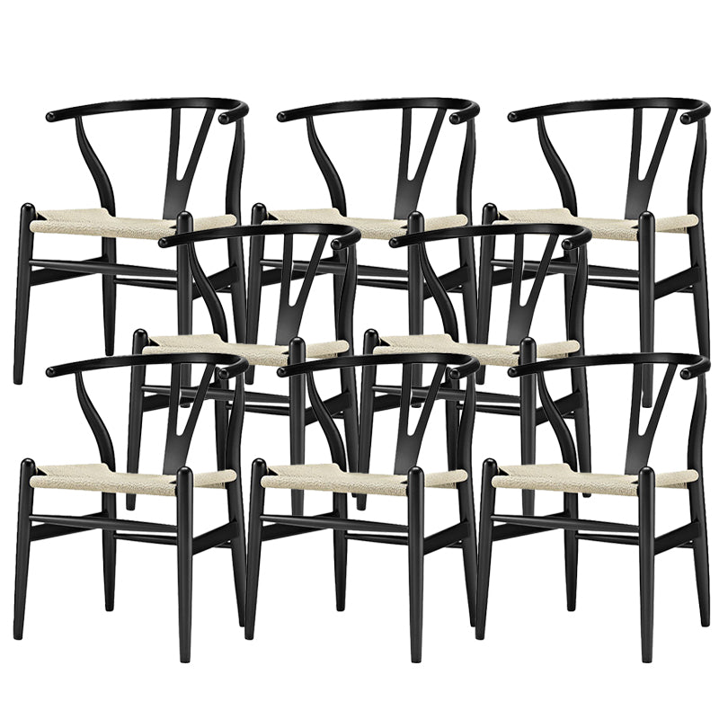 Solid Wood Frame Dining Arm Chair Modern Indoor Chair for Dining Room