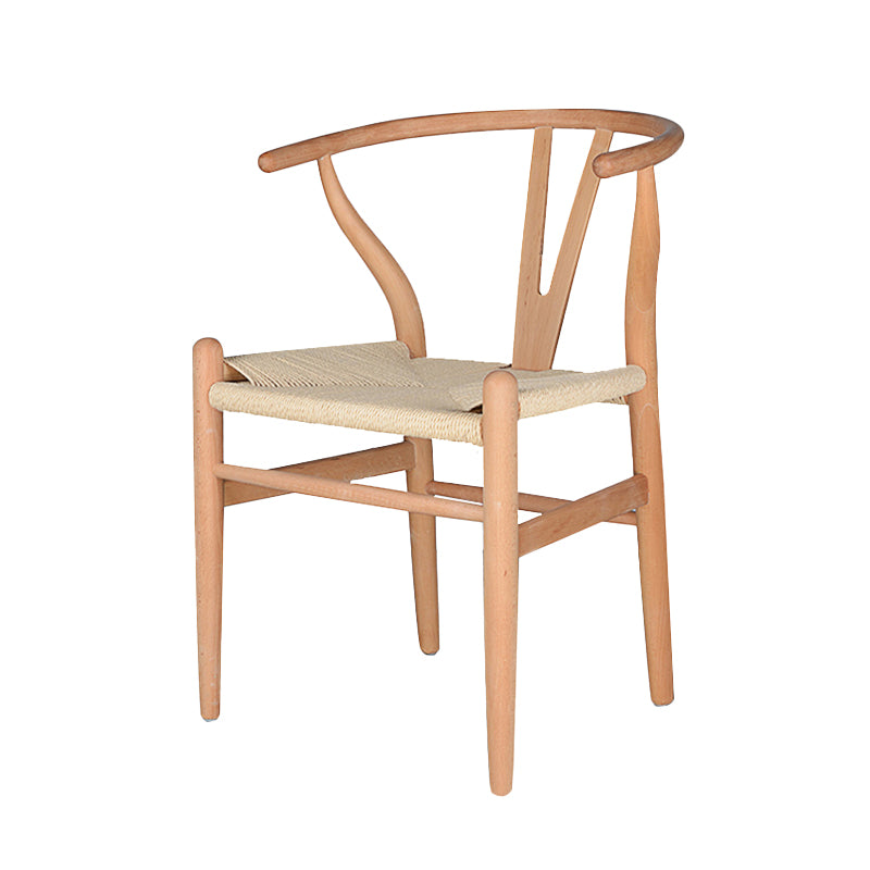 Solid Wood Frame Dining Arm Chair Modern Indoor Chair for Dining Room
