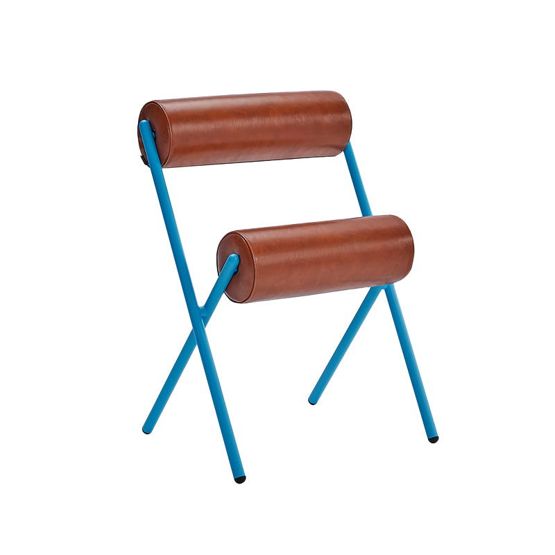 Nordic Stackable Backrest Cushion Chair with Metal Legs for Living Room
