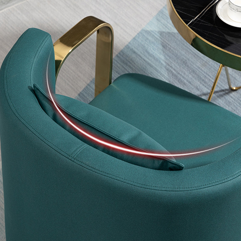 Glam Armrest Backrest Cushion Chair with Metal Legs for Balcony
