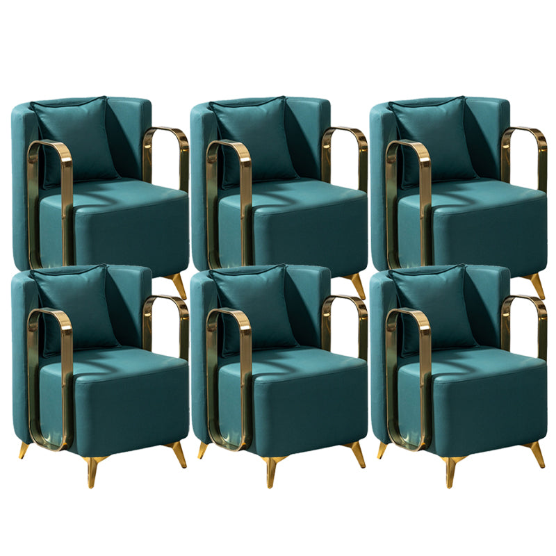 Glam Armrest Backrest Cushion Chair with Metal Legs for Balcony