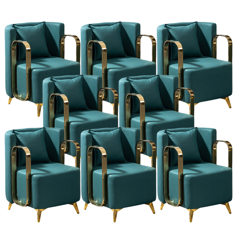 Glam Armrest Backrest Cushion Chair with Metal Legs for Balcony