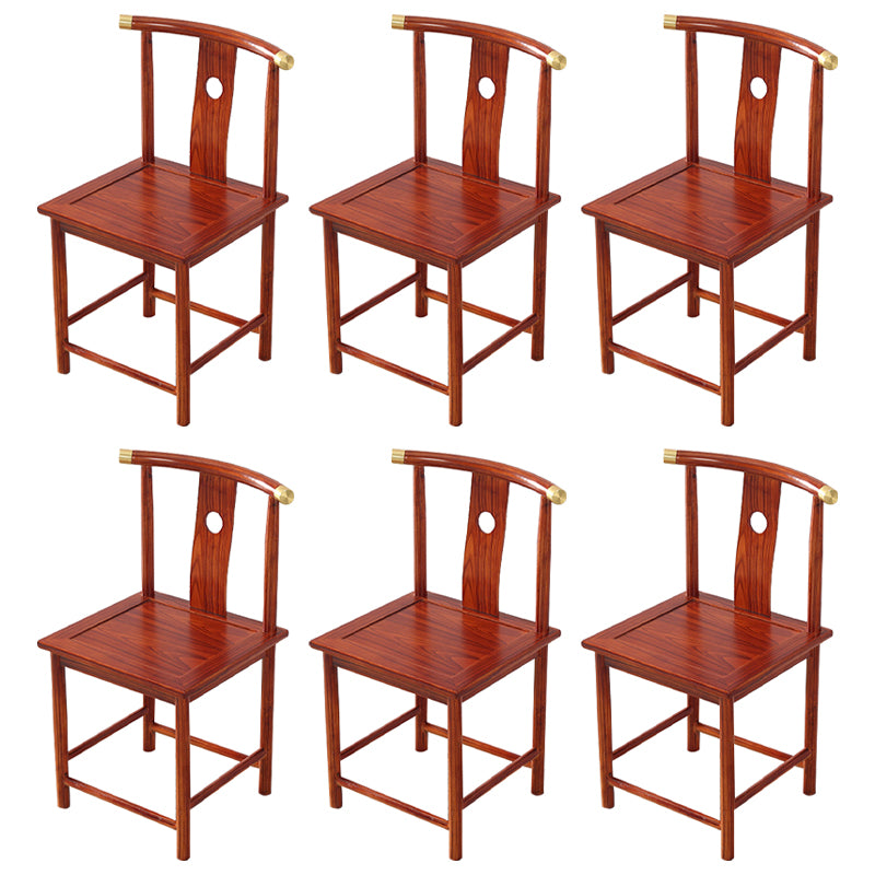 Traditional Style Arm Chair Solid Wood Slat Back Dining Chair for Home