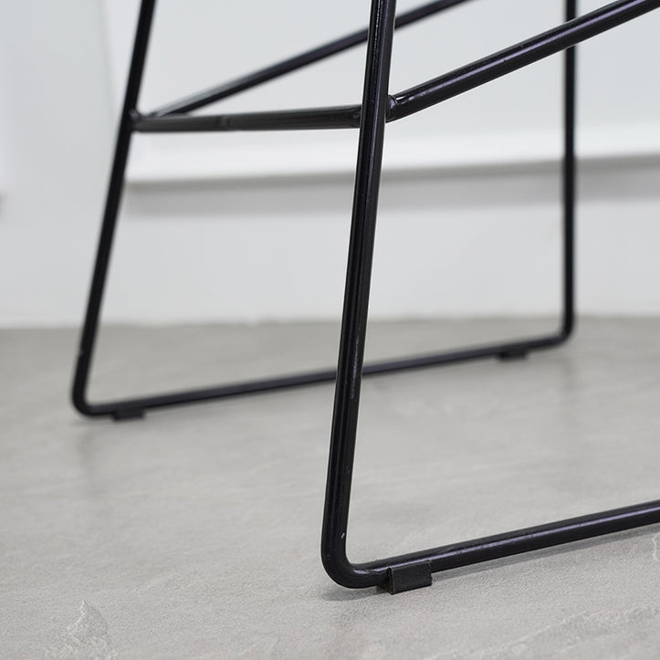 Industrial Indoor Armless Footrest Bar Stool with Metal Legs
