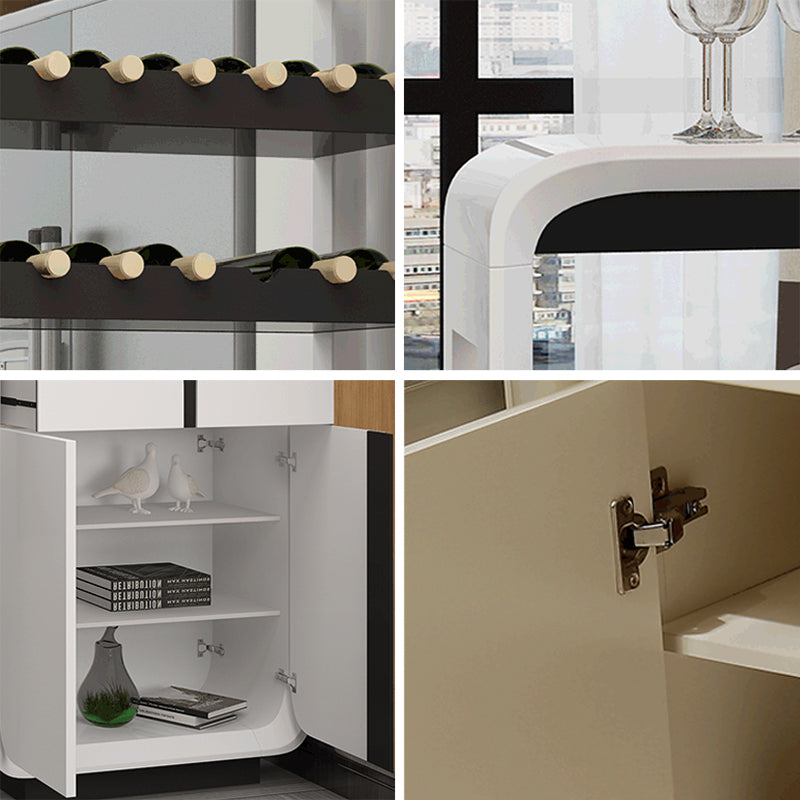 1/2/3 Bar Stool and Table Set in Black and White for Dining Room