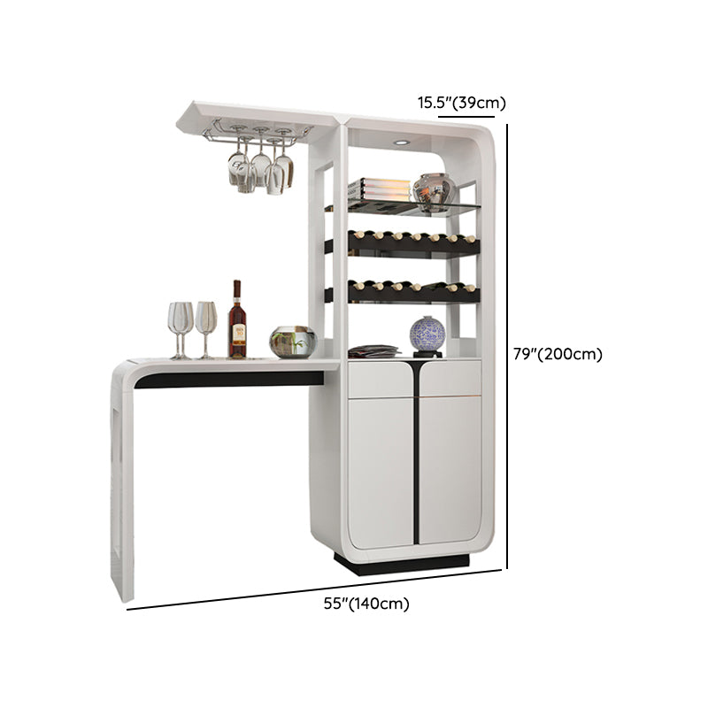 1/2/3 Bar Stool and Table Set in Black and White for Dining Room