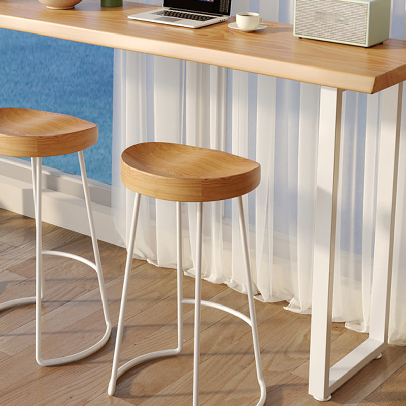 Contemporary Solid Wood Rectangle Bar Wine Table for Living Room