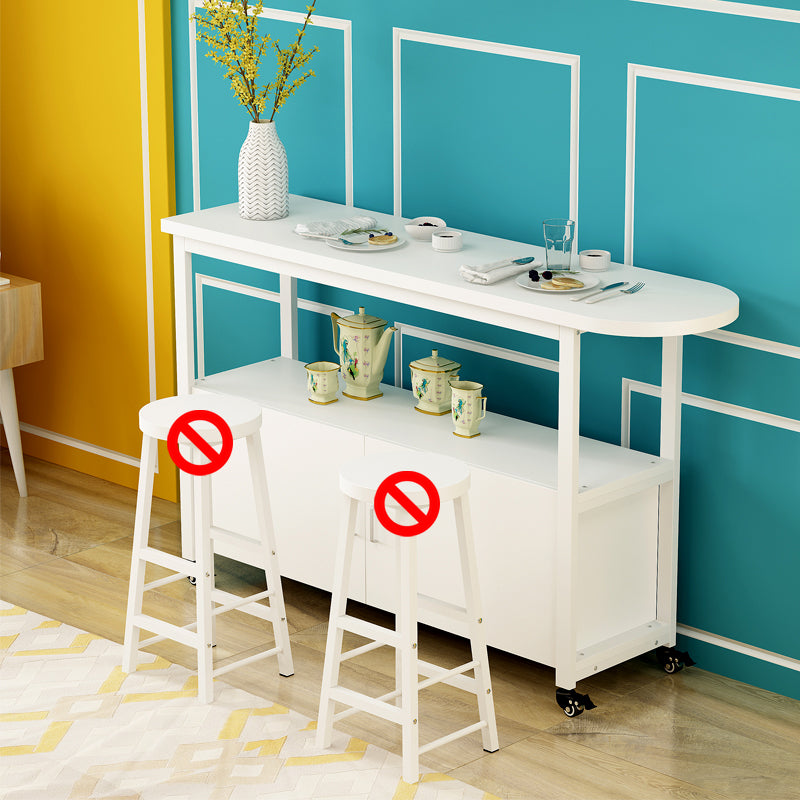 Modem & Contemporary Wood Specialty Bar Wine Table for Living Room