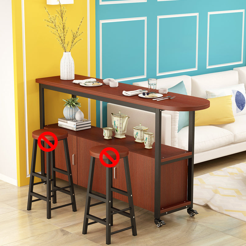 Modem & Contemporary Wood Specialty Bar Wine Table for Living Room