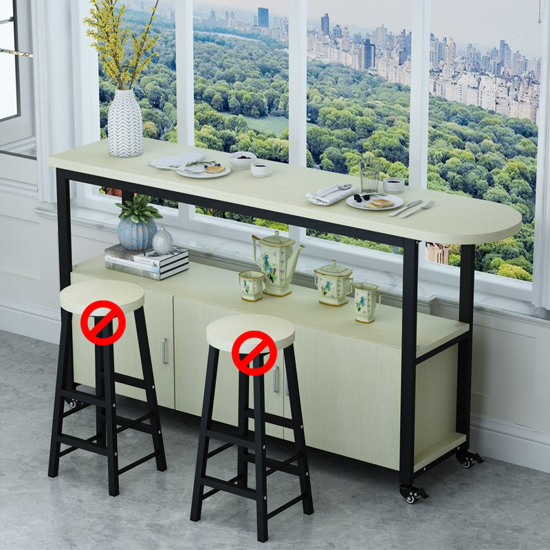 Modem & Contemporary Wood Specialty Bar Wine Table for Living Room