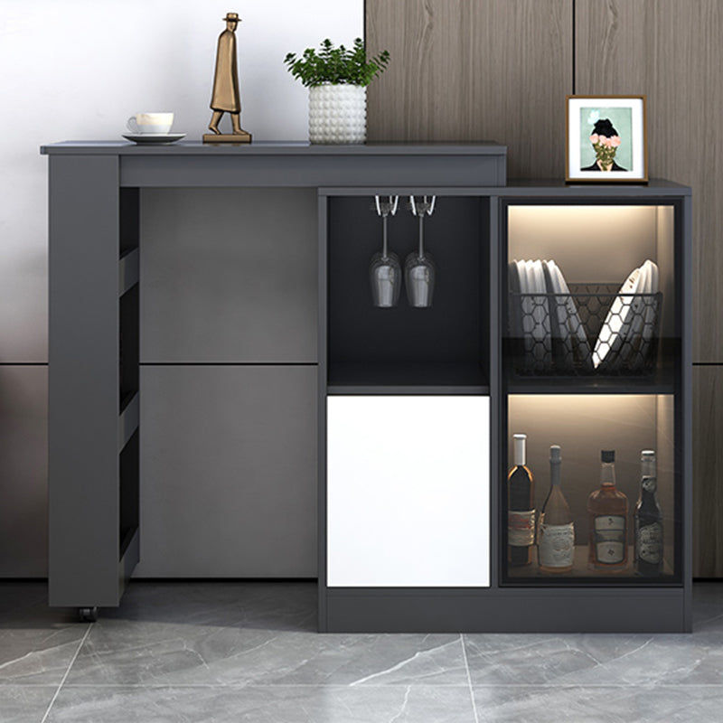 Contemporary Style Rectangle Wood Bar Height Table for Living Room