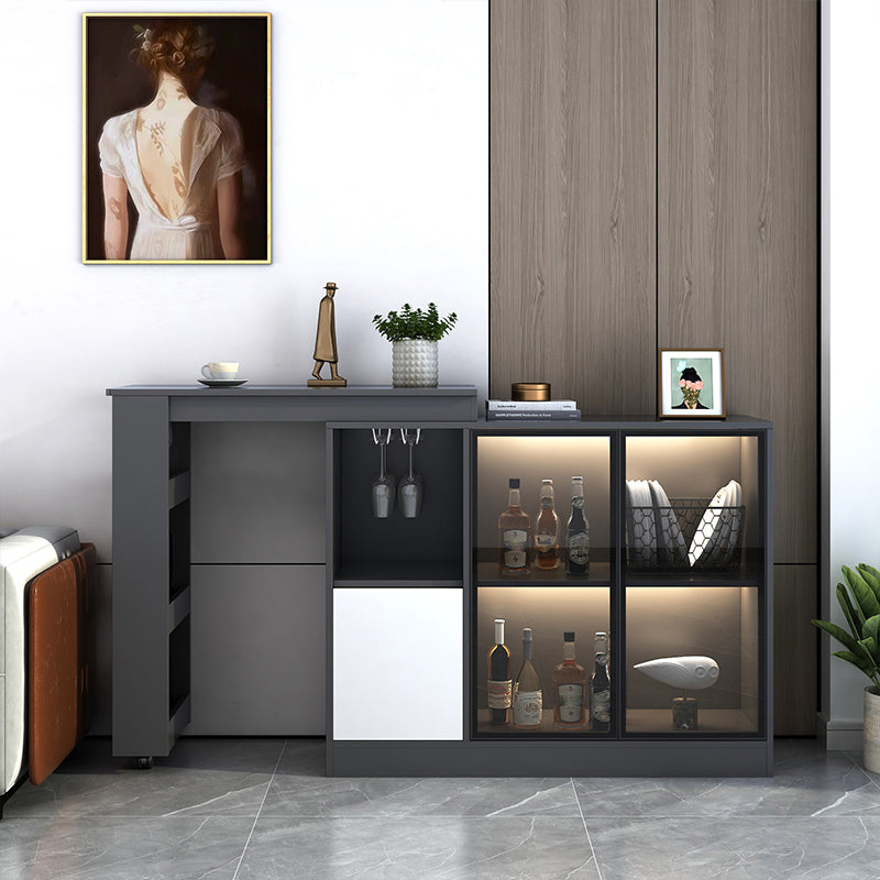 Contemporary Style Rectangle Wood Bar Height Table for Living Room