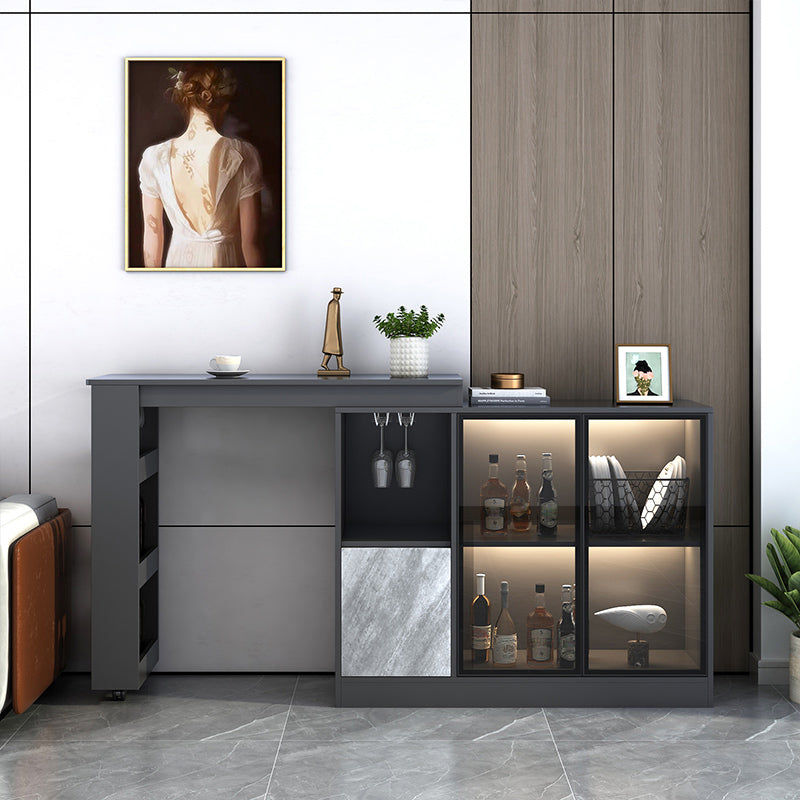 Contemporary Style Rectangle Wood Bar Height Table for Living Room