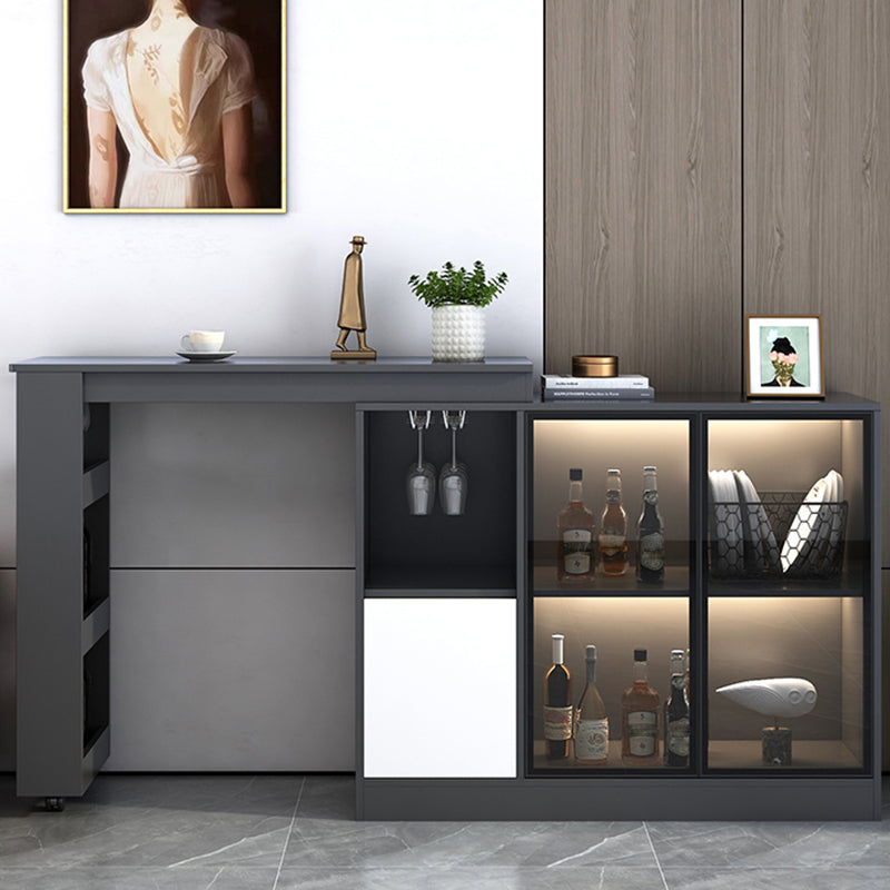 Contemporary Style Rectangle Wood Bar Height Table for Living Room