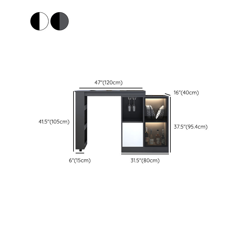Contemporary Style Rectangle Wood Bar Height Table for Living Room