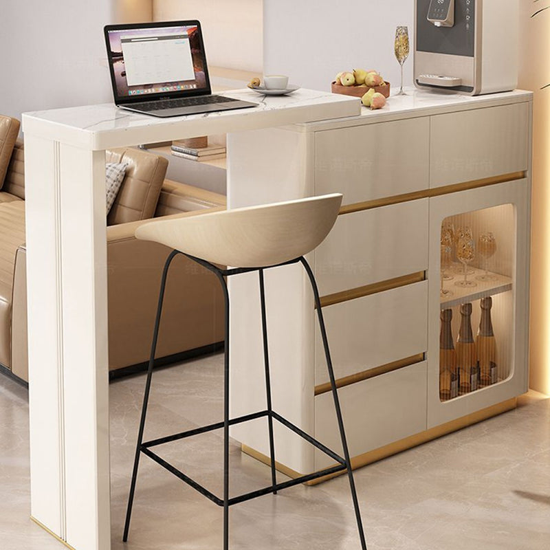 Contemporary Style Rectangle Bar Height Pub Table for Living Room