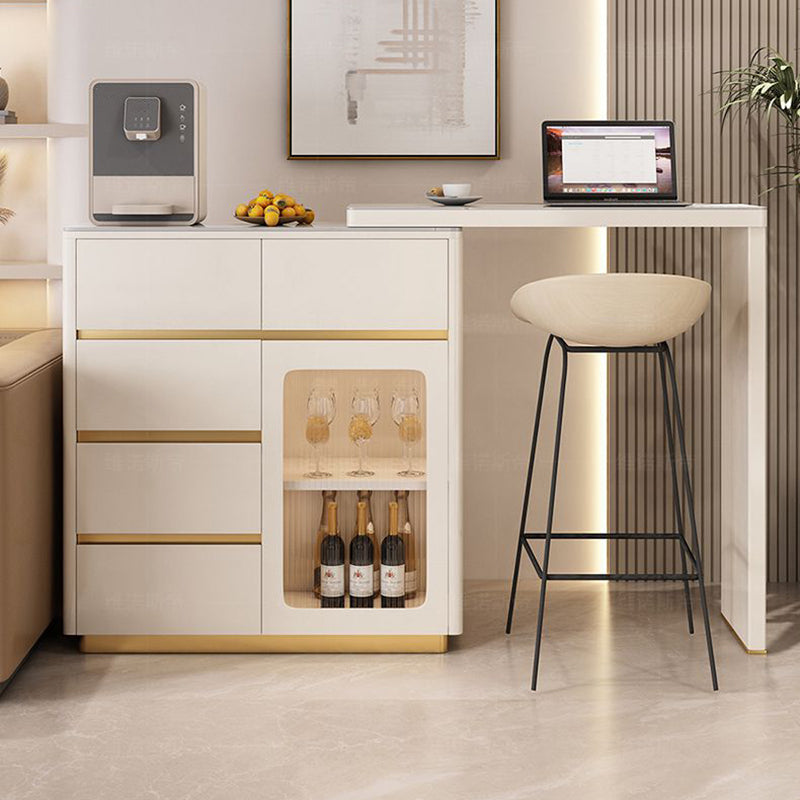 Contemporary Style Rectangle Bar Height Pub Table for Living Room