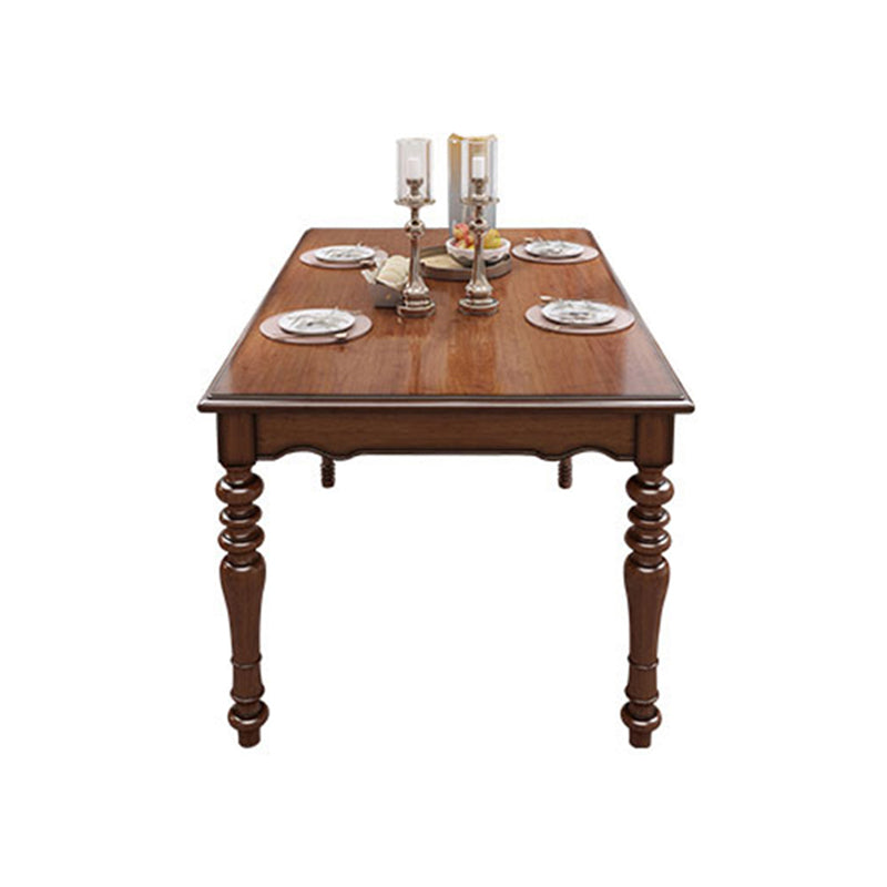 5/7 Pieces Rustic Style Solid Wood 4 Legs Dining Set for Home