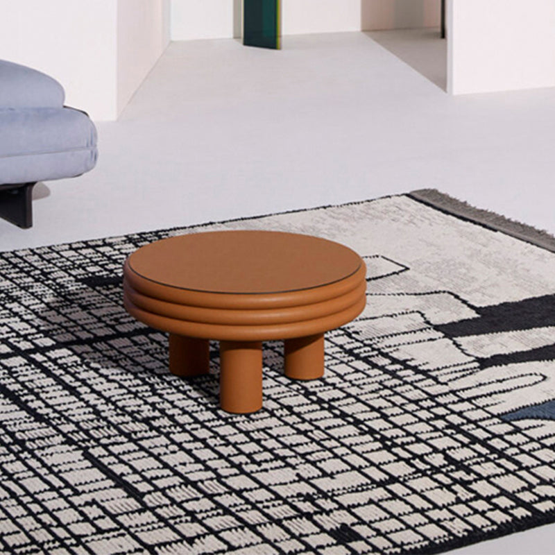 3 Legs Coffee Cocktail Table with Round Plastic Top Contemporary