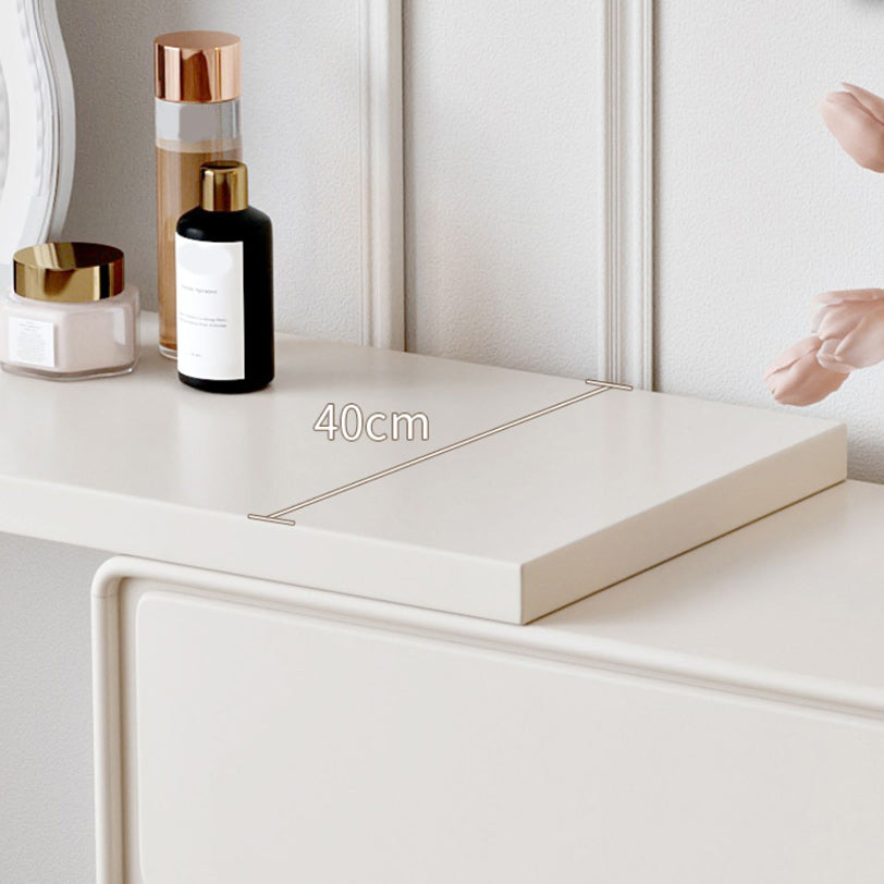 White Wooden Lighted Mirror With Drawer Bedroom Vanity Dressing Table