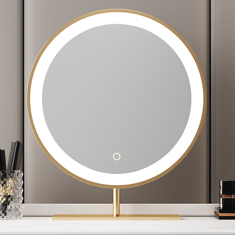 Modern with Drawer Lighted Mirror Solid Wood Bedroom Vanity Dressing Table